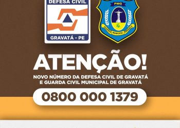 Defesa Civil e Guarda Municipal de Gravatá passam a atender por novo número