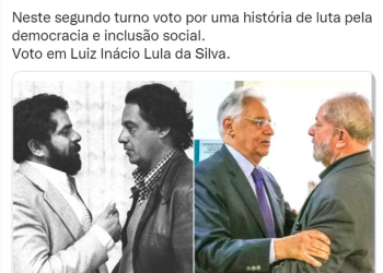 Ex-presidente FHC declara voto em Lula no segundo turno