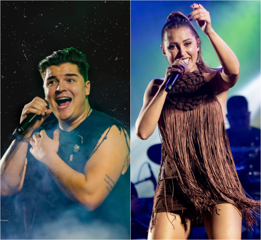 Eric Land e Raquel Tombesi, vocalista da Cheiro de Amor