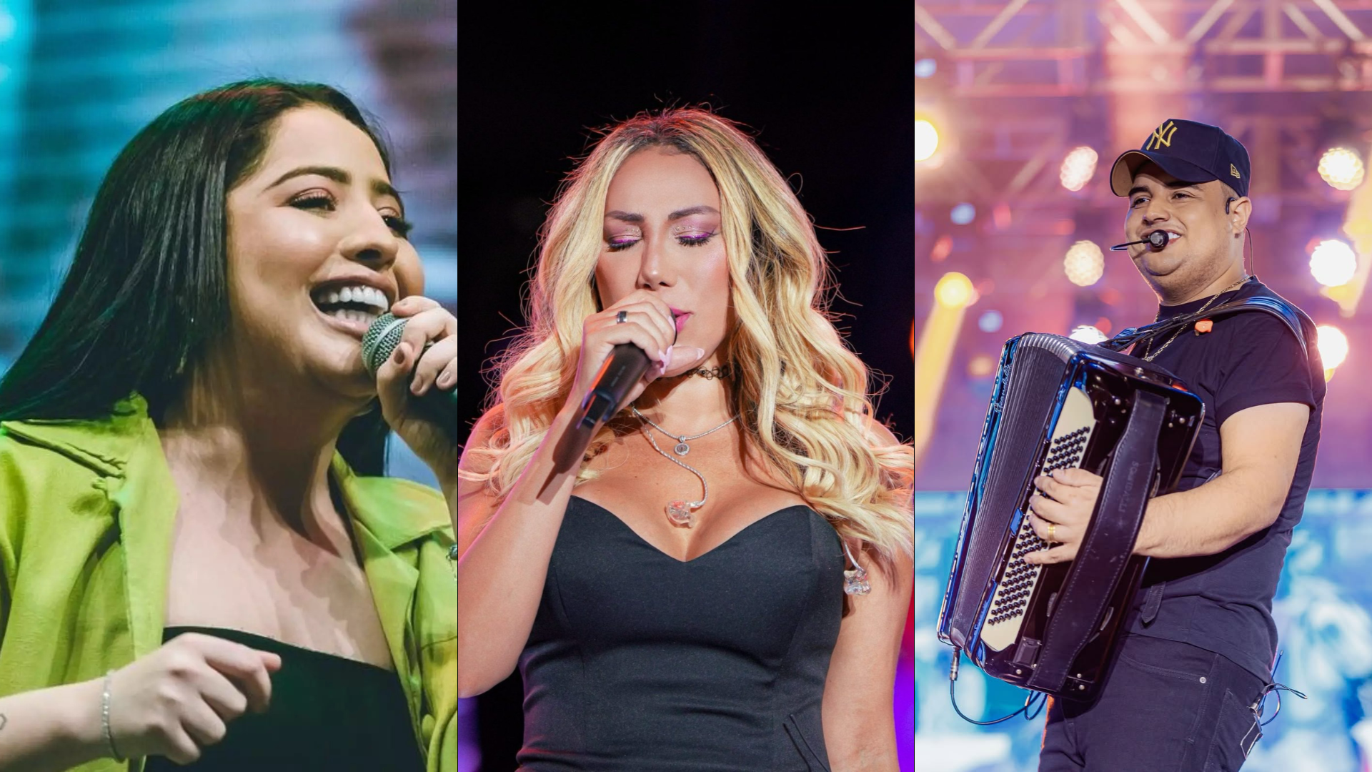 Artistas Mari Fernandez, Taty Girl e Tarcísio do Acordeon