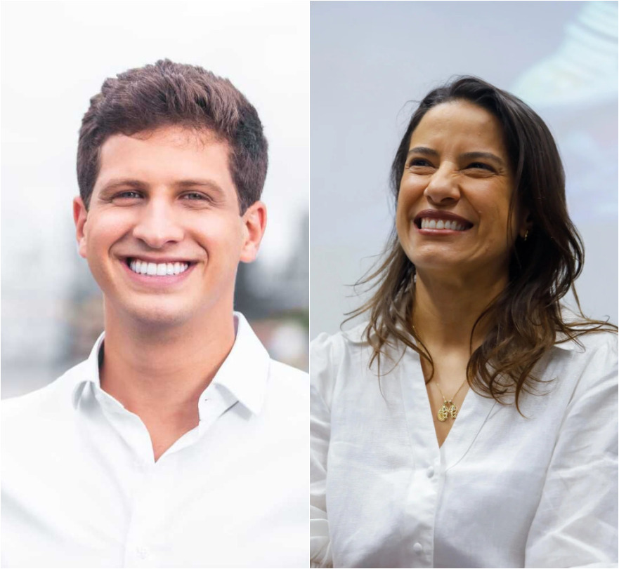 Imagens de arquivos de Raquel Lyra e João Campos.