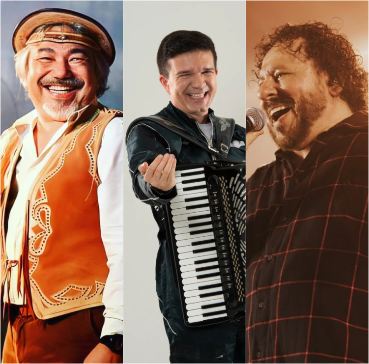 Montagem com imagens de arquivos de Santanna, Waldonys e Jorge de Altinho.
